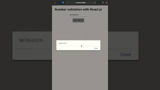 Number length validation  react js [upl. by Edaw]