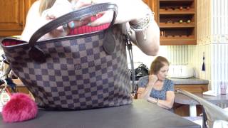 Louis Vuitton  Up close with my Neverfull MM  Damier Ebene [upl. by Birgitta221]