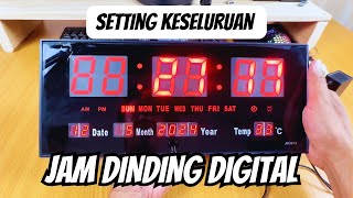 Cara Setting Jam Dinding Digital 3615 [upl. by Edholm]