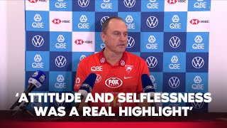 John Longmire on the return of cult heroes  Swans Press Conference  Fox Footy [upl. by Ladnik]