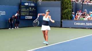 Julia Goerges  US Open 2013  slow motion video [upl. by Gertrudis]