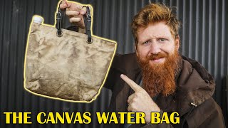 How to Stop a Canvas Water Bag from Leaking  Historical Water Storage [upl. by Lesnah]