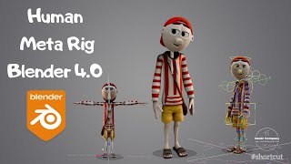 Rigging technique in Blender Basic Meta Rig  Blender Tutorial [upl. by Aicetel799]