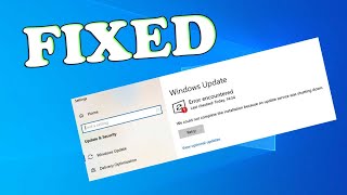 SOLVED We Could Not Complete The Install Because An Update Service Was Shutting Down in Windows 10 [upl. by Notlad]