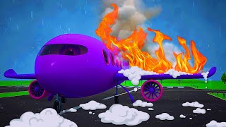 A plane in the storm Helper cars cartoons full episodes amp street vehicles for kids [upl. by Asen]