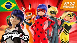 🇧🇷 MIRACULOUS  🐞 DIA DOS HERÓIS  1 🐾  Episódio completo ▶️ Temporada 2 Ep 24  Português BRASIL🇧🇷 [upl. by Knox]