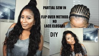 HOW TO PARTIAL SEW IN FLIP OVER METHOD Ft beauty forever hair [upl. by Graubert]