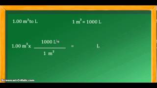 Unit conversion cubic meters m3 to liters L [upl. by Retniw]