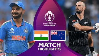 India overcome New Zealand in Mumbai  SemiFinal 1  CWC23 [upl. by Nosac]