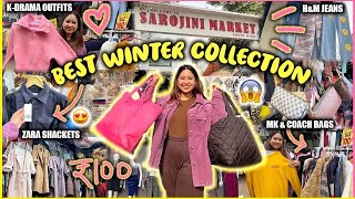 Sarojini Nagar Market WINTER COLLECTION NEW SHOPS KDRAMA OUTFITS BAGS amp MORE ThatQuirkyMiss [upl. by Asital]