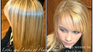 How to Weave Highlights into Hair [upl. by Knowland]