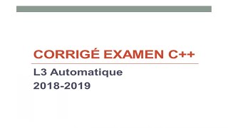 Corrigé Examen C 2019 L3 Automatique [upl. by Holly]