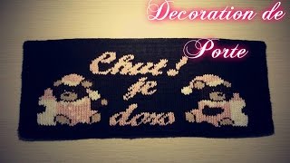 Tuto Tricot quotDécoration de Portequot [upl. by Nalorac443]