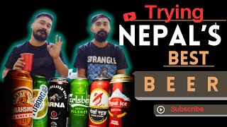 BEST selling beer of NEPAL  TRYING  REVIEW [upl. by Airdnek]