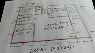 Small floor plan 2 BHK II 1900 Sqft [upl. by Akinak560]