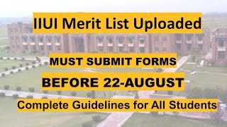 Merit lists of IIUI Fall Admissions 2023  How to check Merit List  Complete Updates amp Guidelines [upl. by Elka]