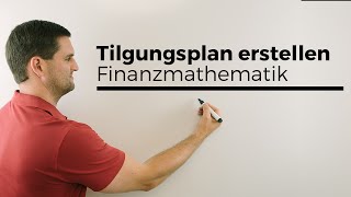 Tilgungsplan erstellen bei gleicher Annuität Bausparen Darlehen Finanzmathematik [upl. by Annair492]