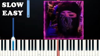 MONTAGEM  DIAMANTE ROSA SLOW EASY PIANO TUTORIAL [upl. by Leilamag]