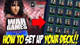 Ultimate Deck Setup Guide for WAR GAMES Sandbag Method in WWE SuperCard Season 11 🔥 [upl. by Aihsiyt]