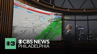 When will rain and snow move through the Philadelphia region Thursday [upl. by Koo]