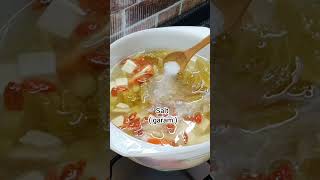 Silken Tofu Soup  Sup Tahu Sayur Masin shorts [upl. by Bondie]