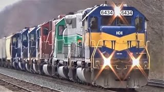 The Best Looking Train Ever 7 Colorful EMD Engines Pull Freight Train Let Me Know In The Comments [upl. by Calabrese]