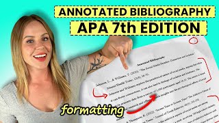 Format an Annotated Bibliography in APA 7th Edition Beginners Guide [upl. by Okubo954]