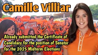 Camille Villar Already submitted the Coc for the position of Senator for the 2025 Midterm Elections [upl. by Carbone]