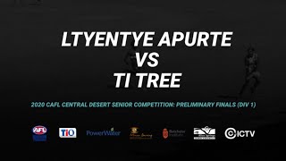 Ltyentye Apurte vs Ti Tree Preliminary Final  2020 TIO CAFL Central Desert Senior Comp Div 1 [upl. by Oicnoel]