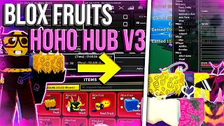 NEW Roblox Blox Fruits Hack Script GUI Hoho Hub V3  Auto Farm Devil Fruit Hack PASTEBIN 2023 [upl. by Glorianna]