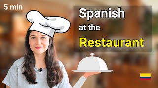 🗣️Practice Spanish conversation Interactice Roleplay at a restaurant 🍴 [upl. by Nolyad]