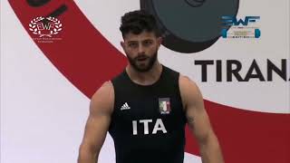 Antonino Pizzolato 89 kg Clean amp Jerk 217 kg  2022 European Weightlifting Championships [upl. by Arbma182]