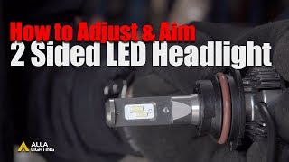 How to Align  Aim  Adjust LED Headlights  Dual HighLow Beam Bulb [upl. by Ainesy]