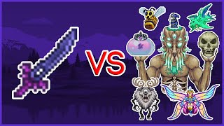 Terraria 1449  Nights Edge vs ALL Bosses [upl. by Denzil806]