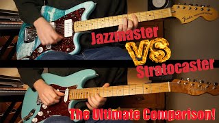 Jazzmaster VS Stratocaster  Which is better  Tone and Design Comparison [upl. by Kokaras818]