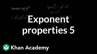 Exponent properties 5  Exponent expressions and equations  Algebra I  Khan Academy [upl. by Cristionna]