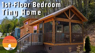 Solo Womans Tiny House with Main Floor Bedroom  her best life at 60 [upl. by Jeremy183]