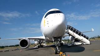 4K UHD BOARDING AIRBUS A350900 on Zanzibar Intl Airport Ethiopian Airlines [upl. by Aizahs]