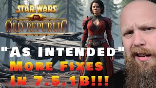 Game Update 751b Major Bug Fixes That Make A Huge Impact swtor [upl. by Orfield]