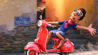 Pixar LUCA Ercole Vespa Scene  Movie Clip Disney  4K [upl. by Ephram]