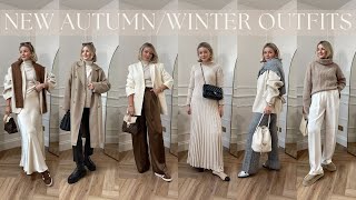 AUTUMN WINTER CAPSULE WARDROBE 2023  10 NEUTRAL LOOKS amp OUTFIT IDEAS [upl. by Nelly]