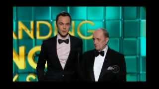 Jim Parsons and Bob Newhart present at the Emmys 2013 [upl. by Hayidan781]