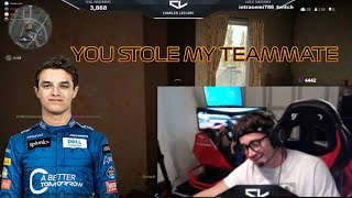 Lando Norris in Charles Leclerc Stream Chat after Sainz Switch to Ferrari [upl. by Nolyat]