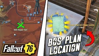 Fallout 76 BOS Knight Uniform Plan Location [upl. by Rfinnej]