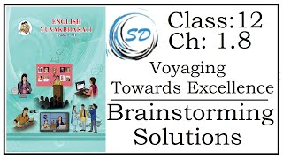 Brainstorming Solutions of Chapter 18 Voyaging Towards Excellence English Yuvakbharati Maharashtr [upl. by Jennica]