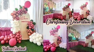 Christening Decoration Ideas for Baby Girls  Baptism Decoration  Arch Frame with Balloon Garland [upl. by Lah]