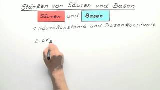 Stärken von Säuren und Basen  Chemie  Allgemeine und anorganische Chemie [upl. by Enelie]