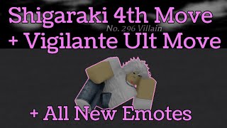 New Shigaraki 4th Move amp Vigilante Ult Move  All Emotes Showcase  Heroes Battleground [upl. by Keldah727]