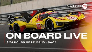 Onboard the 83 LIVE race action at 24H of Le Mans 2024  Ferrari Hypercar Part 3 [upl. by Kezer]