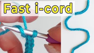 How to crochet easy icord Making crochet cord [upl. by Osnofedli]